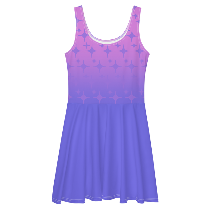 Purple Ghost Sparkle Women's Skater Dress - Rhonda World