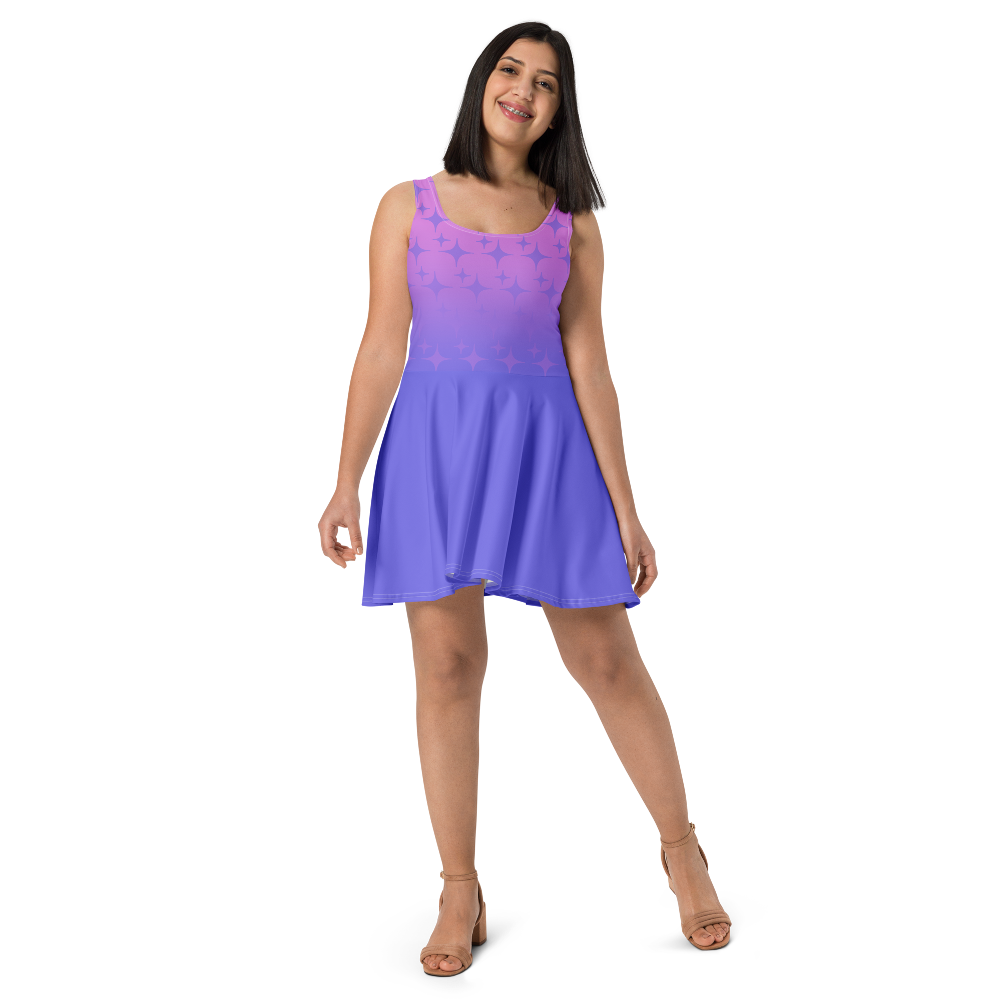 Sparkles Purple Skater Dress (Adult XS-3XL) Rhonda World Sparkles Purple Skater Dress (Adult XS-3XL) Rhonda World