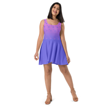 Load image into Gallery viewer, Purple Ghost Sparkle Women&#39;s Skater Dress - Rhonda World