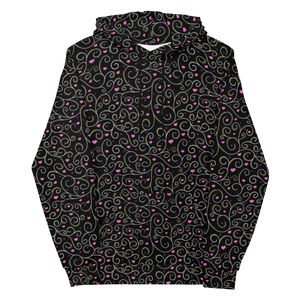 Swirls and Hearts Hoodie (Adult XS-3XL)