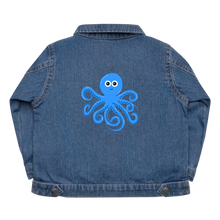 Load image into Gallery viewer, Octopus Infant/Toddler Embroidered Organic Denim Jacket - Rhonda World