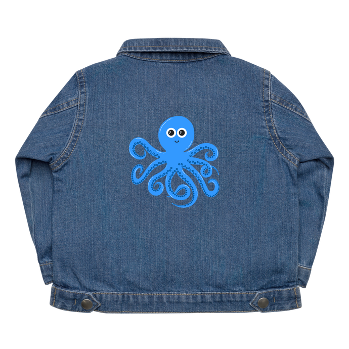 Octopus Infant/Toddler Embroidered Organic Denim Jacket - Rhonda World
