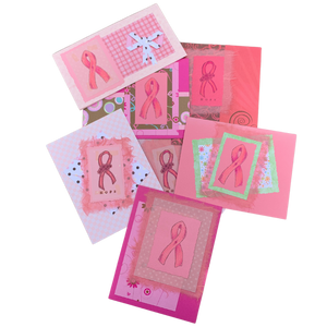 Handmade Breast Cancer Awareness Cards (set of 5)
