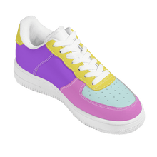 Load image into Gallery viewer, Color Block Low Top Unisex Vegan Leather Sneakers