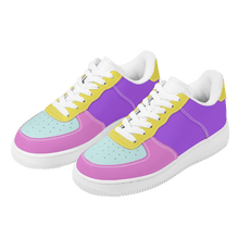 Load image into Gallery viewer, Color Block Low Top Unisex Vegan Leather Sneakers