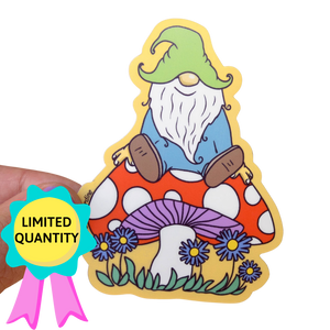 Mushroom Gnome 3" Sticker (FREE SHIPPING)