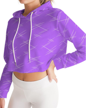 Load image into Gallery viewer, White Scratches Women&#39;s Cropped Hoodie (FREE SHIPPING) - Rhonda World
