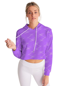 White Scratches Women's Cropped Hoodie (FREE SHIPPING) - Rhonda World