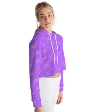 Load image into Gallery viewer, White Scratches Women&#39;s Cropped Hoodie (FREE SHIPPING) - Rhonda World