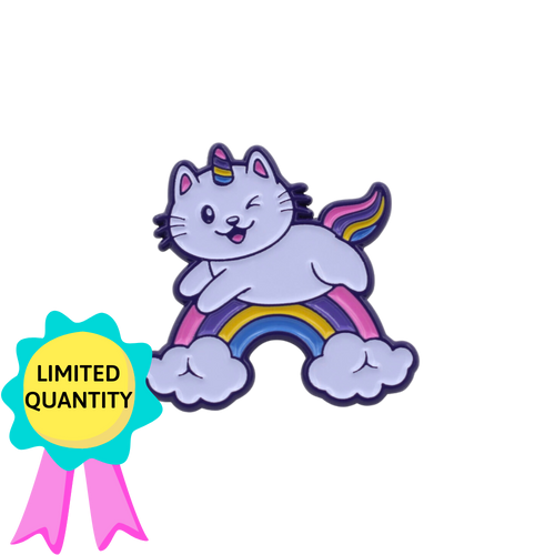 Unicorn Kitty Rainbow Enamel Pin