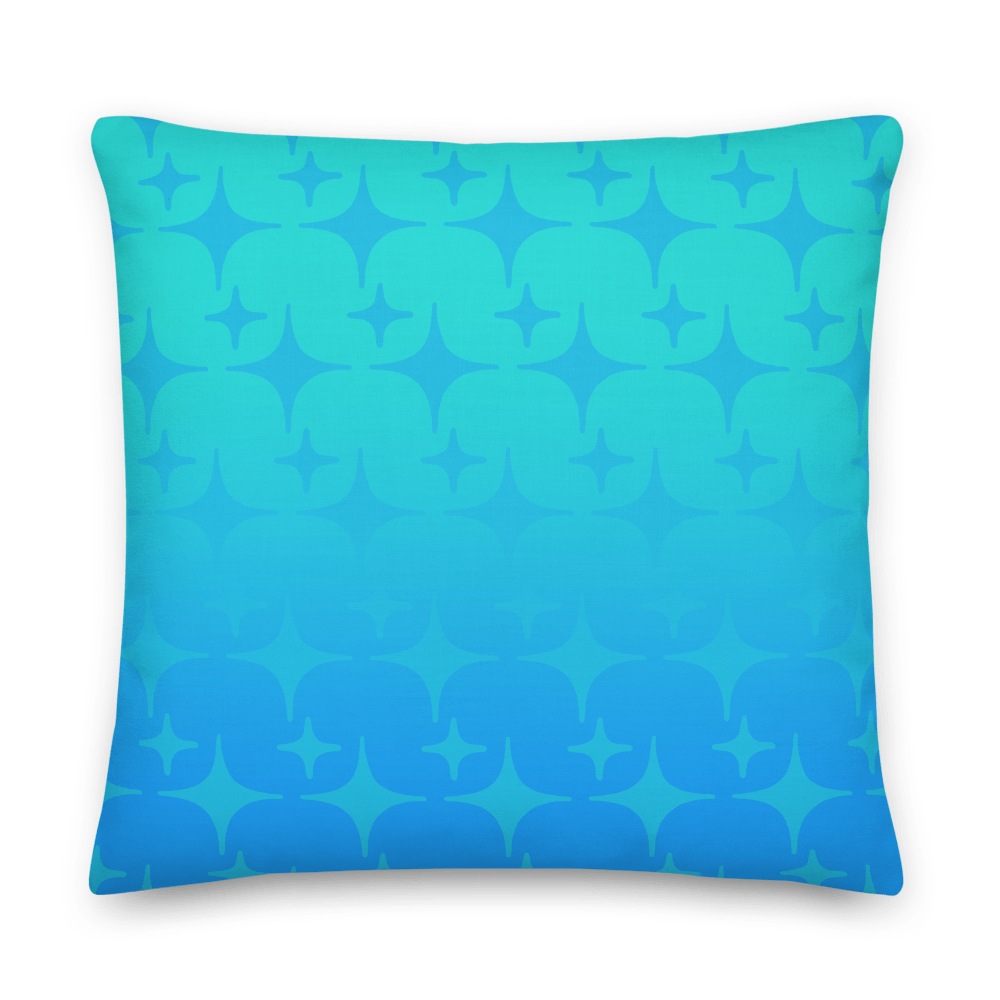 Blue Ghost Sparkle Pillow