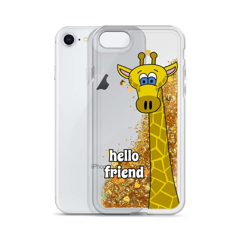 Friendly Giraffe Glitter Phone Case (iPhone 7/8/X/XS/XR) - Rhonda World