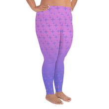 Load image into Gallery viewer, Purple Ghost Sparkle Women&#39;s Plus Size Leggings - Rhonda World