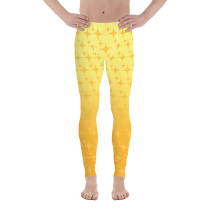 Yellow Ghost Sparkle Men's Leggings - Rhonda World