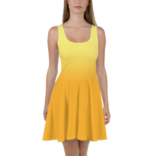 Load image into Gallery viewer, Yellow Gradient Women&#39;s Skater Dress - Rhonda World