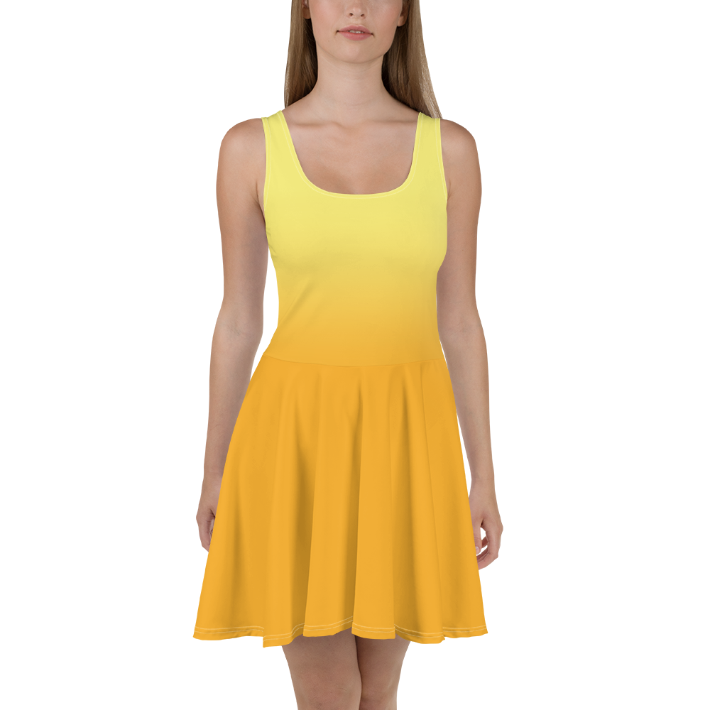 Yellow Gradient Women's Skater Dress - Rhonda World