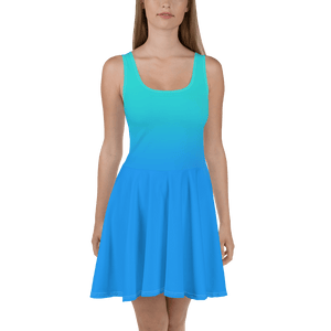 Blue Gradient Women's Skater Dress