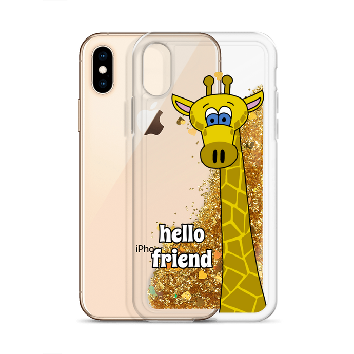 Friendly Giraffe Glitter Phone Case (iPhone 7/8/X/XS/XR) - Rhonda World
