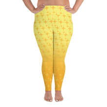 Load image into Gallery viewer, Yellow Ghost Sparkle Women&#39;s Plus Size Leggings - Rhonda World
