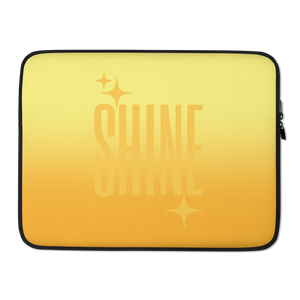 Shine Ghost Text Laptop Sleeve - Rhonda World