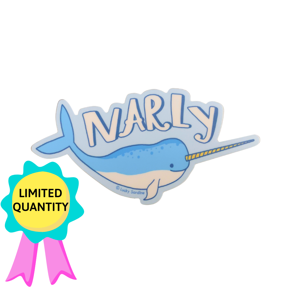 Narly Narwhal Sticker (FREE SHIPPING)
