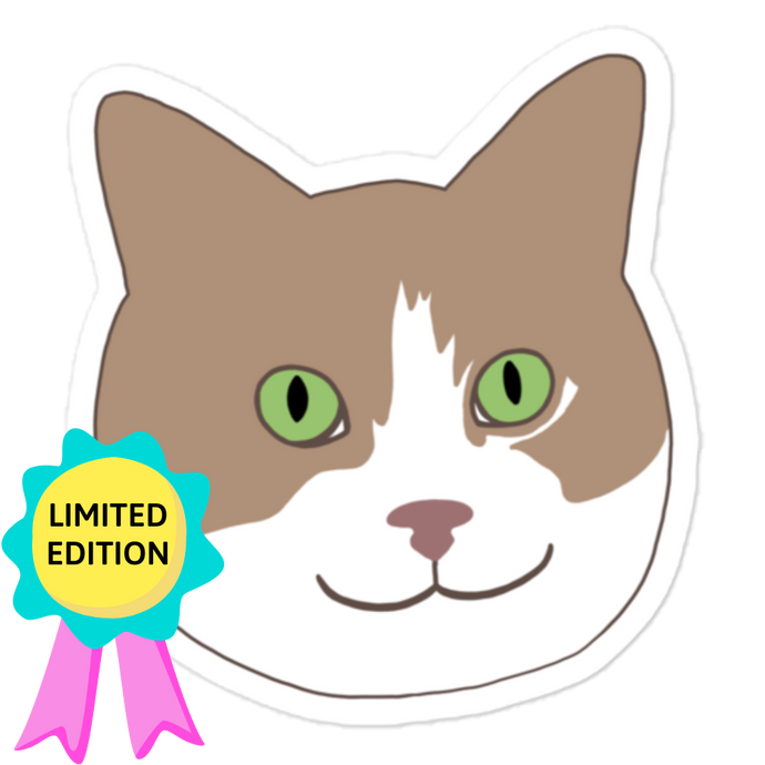 Mr. Peaches the Cat Sticker (FREE SHIPPING)