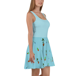 House Plants Print Women's Skater Dress - Rhonda World