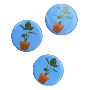 House Plant Pinback Button