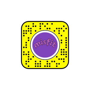 Snapchat Snapcode to unlock the Misfit lens, which was the inspiration for the misfit hoodie.