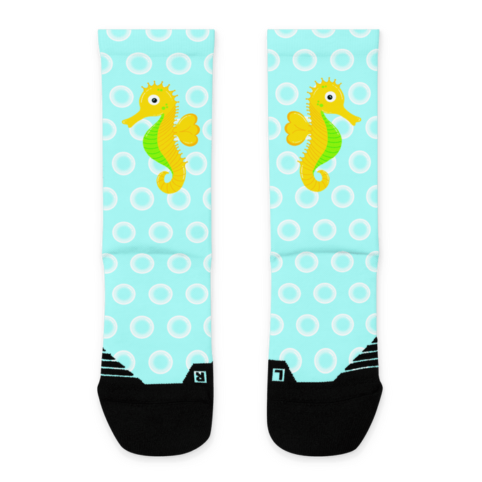Bubbly Seahorse Crew Socks