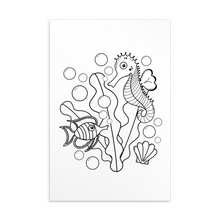 Load image into Gallery viewer, Underwater Pals Coloring Postcard - Rhonda World
