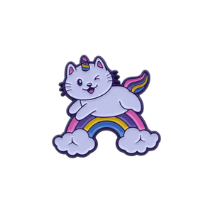 Unicorn Kitty Rainbow Enamel Pin