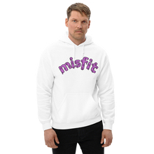 Load image into Gallery viewer, Front view of a man wearing the white misfit hoodie