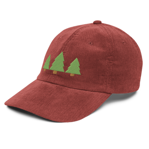 "Get Out" Pine Trees Corduroy Cap (Adult)