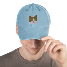 Load image into Gallery viewer, Mr. Peaches Embroidered Denim Hat - Rhonda World